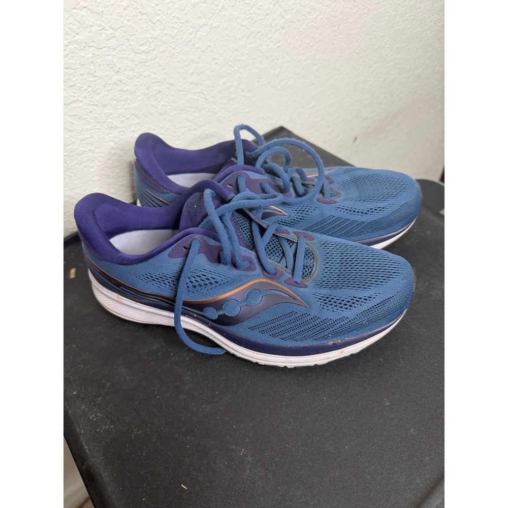 Saucony Ride 14 Sneakers Blue Copper Mens 10 Womens 11.5